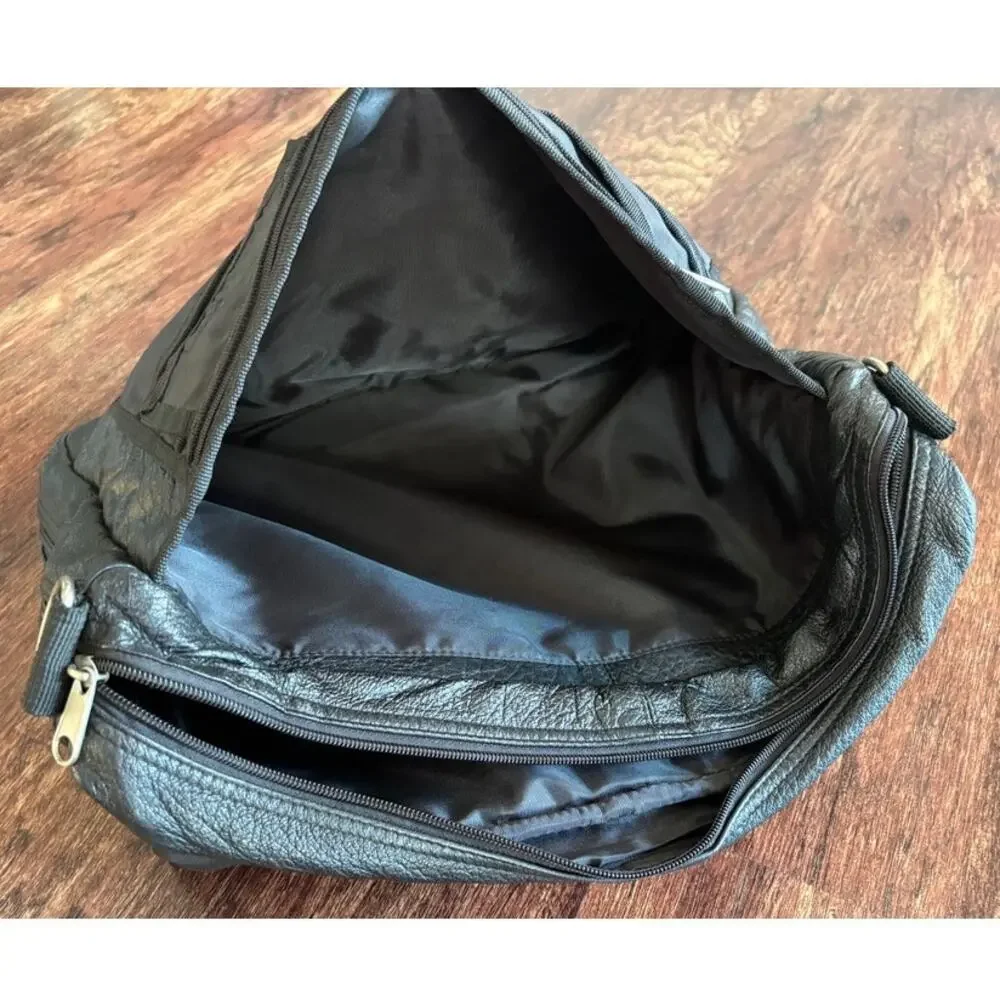 Wilsons Leather Black Messenger Bag Laptop Briefcase Satchel Work Bag